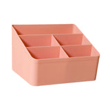 Maxbell Desktop Storage Box Stationery Organizer Remote Control Holder for Dormitory Pink
