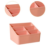 Maxbell Desktop Storage Box Stationery Organizer Remote Control Holder for Dormitory Pink