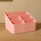 Maxbell Desktop Storage Box Stationery Organizer Remote Control Holder for Dormitory Pink