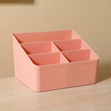 Maxbell Desktop Storage Box Stationery Organizer Remote Control Holder for Dormitory Pink
