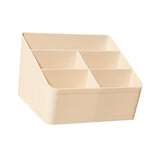 Maxbell Desktop Storage Box Stationery Organizer Remote Control Holder for Dormitory Beige