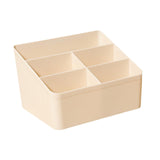 Maxbell Desktop Storage Box Stationery Organizer Remote Control Holder for Dormitory Beige