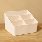 Maxbell Desktop Storage Box Stationery Organizer Remote Control Holder for Dormitory Beige