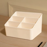 Maxbell Desktop Storage Box Stationery Organizer Remote Control Holder for Dormitory Beige