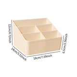 Maxbell Desktop Storage Box Stationery Organizer Remote Control Holder for Dormitory Beige