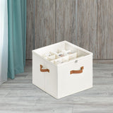 Maxbell Shoe Storage Organizer Foldable Case Shoes Container for Loafers Heels Flats White