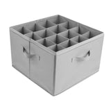 Maxbell Shoe Storage Organizer Foldable Case Shoes Container for Loafers Heels Flats Gray
