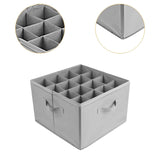 Maxbell Shoe Storage Organizer Foldable Case Shoes Container for Loafers Heels Flats Gray