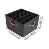 Maxbell Shoe Storage Organizer Foldable Case Shoes Container for Loafers Heels Flats Black