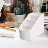 Maxbell Desk Organizer Display Desktop Storage Box for Dormitory Living Room Dresser White