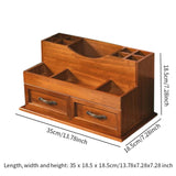 Maxbell Solid Wood Desktop Organizer Vanity Cosmetic Box for Bedroom Bathroom Beauty style A