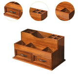 Maxbell Solid Wood Desktop Organizer Vanity Cosmetic Box for Bedroom Bathroom Beauty style A