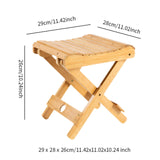 Maxbell Bamboo Folding Stool Portable Furniture Camping Chair for Fishing Beach Yard