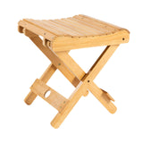 Maxbell Bamboo Folding Stool Portable Furniture Camping Chair for Fishing Beach Yard