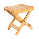 Maxbell Bamboo Folding Stool Portable Furniture Camping Chair for Fishing Beach Yard