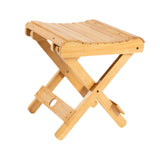 Maxbell Bamboo Folding Stool Portable Furniture Camping Chair for Fishing Beach Yard