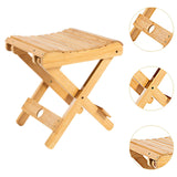 Maxbell Bamboo Folding Stool Portable Furniture Camping Chair for Fishing Beach Yard