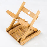 Maxbell Bamboo Folding Stool Portable Furniture Camping Chair for Fishing Beach Yard