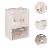 Maxbell Skincare Organizers Box Double Doors Makeup Case for Bedroom Bathroom Vanity Style B