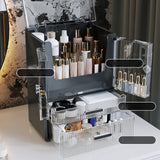 Maxbell Skincare Organizers Box Double Doors Makeup Case for Bedroom Bathroom Vanity Style C