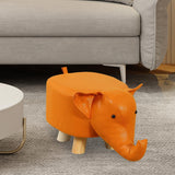 Maxbell Small Elephant Stool Doorstep Shoe Changing Stool for Hallway Patio Bathroom Orange