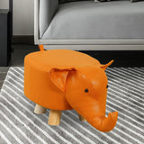 Maxbell Small Elephant Stool Doorstep Shoe Changing Stool for Hallway Patio Bathroom Orange