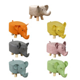 Maxbell Small Elephant Stool Doorstep Shoe Changing Stool for Hallway Patio Bathroom Orange