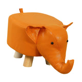 Maxbell Small Elephant Stool Doorstep Shoe Changing Stool for Hallway Patio Bathroom Orange