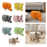 Maxbell Small Elephant Stool Doorstep Shoe Changing Stool for Hallway Patio Bathroom Orange