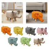 Maxbell Small Elephant Stool Doorstep Shoe Changing Stool for Hallway Patio Bathroom Orange