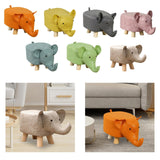 Maxbell Small Elephant Stool Doorstep Shoe Changing Stool for Hallway Patio Bathroom Orange