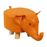 Maxbell Small Elephant Stool Doorstep Shoe Changing Stool for Hallway Patio Bathroom Orange