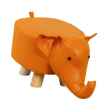 Maxbell Small Elephant Stool Doorstep Shoe Changing Stool for Hallway Patio Bathroom Orange