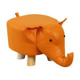 Maxbell Small Elephant Stool Doorstep Shoe Changing Stool for Hallway Patio Bathroom Orange