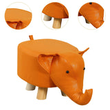 Maxbell Small Elephant Stool Doorstep Shoe Changing Stool for Hallway Patio Bathroom Orange