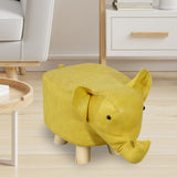 Maxbell Small Elephant Stool Doorstep Shoe Changing Stool for Hallway Patio Bathroom Yellow