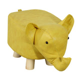 Maxbell Small Elephant Stool Doorstep Shoe Changing Stool for Hallway Patio Bathroom Yellow