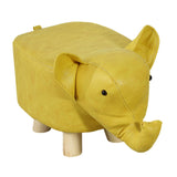 Maxbell Small Elephant Stool Doorstep Shoe Changing Stool for Hallway Patio Bathroom Yellow