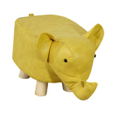 Maxbell Small Elephant Stool Doorstep Shoe Changing Stool for Hallway Patio Bathroom Yellow