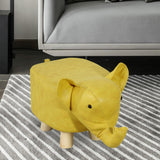 Maxbell Small Elephant Stool Doorstep Shoe Changing Stool for Hallway Patio Bathroom Yellow