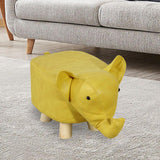 Maxbell Small Elephant Stool Doorstep Shoe Changing Stool for Hallway Patio Bathroom Yellow