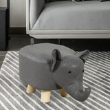 Maxbell Small Elephant Stool Doorstep Shoe Changing Stool for Hallway Patio Bathroom Gray