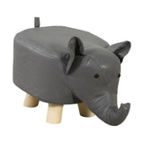 Maxbell Small Elephant Stool Doorstep Shoe Changing Stool for Hallway Patio Bathroom Gray