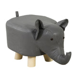 Maxbell Small Elephant Stool Doorstep Shoe Changing Stool for Hallway Patio Bathroom Gray