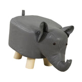 Maxbell Small Elephant Stool Doorstep Shoe Changing Stool for Hallway Patio Bathroom Gray