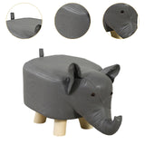 Maxbell Small Elephant Stool Doorstep Shoe Changing Stool for Hallway Patio Bathroom Gray