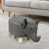 Maxbell Small Elephant Stool Doorstep Shoe Changing Stool for Hallway Patio Bathroom Gray