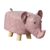 Maxbell Small Elephant Stool Doorstep Shoe Changing Stool for Hallway Patio Bathroom Pink