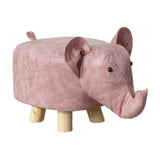 Maxbell Small Elephant Stool Doorstep Shoe Changing Stool for Hallway Patio Bathroom Pink