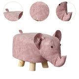 Maxbell Small Elephant Stool Doorstep Shoe Changing Stool for Hallway Patio Bathroom Pink